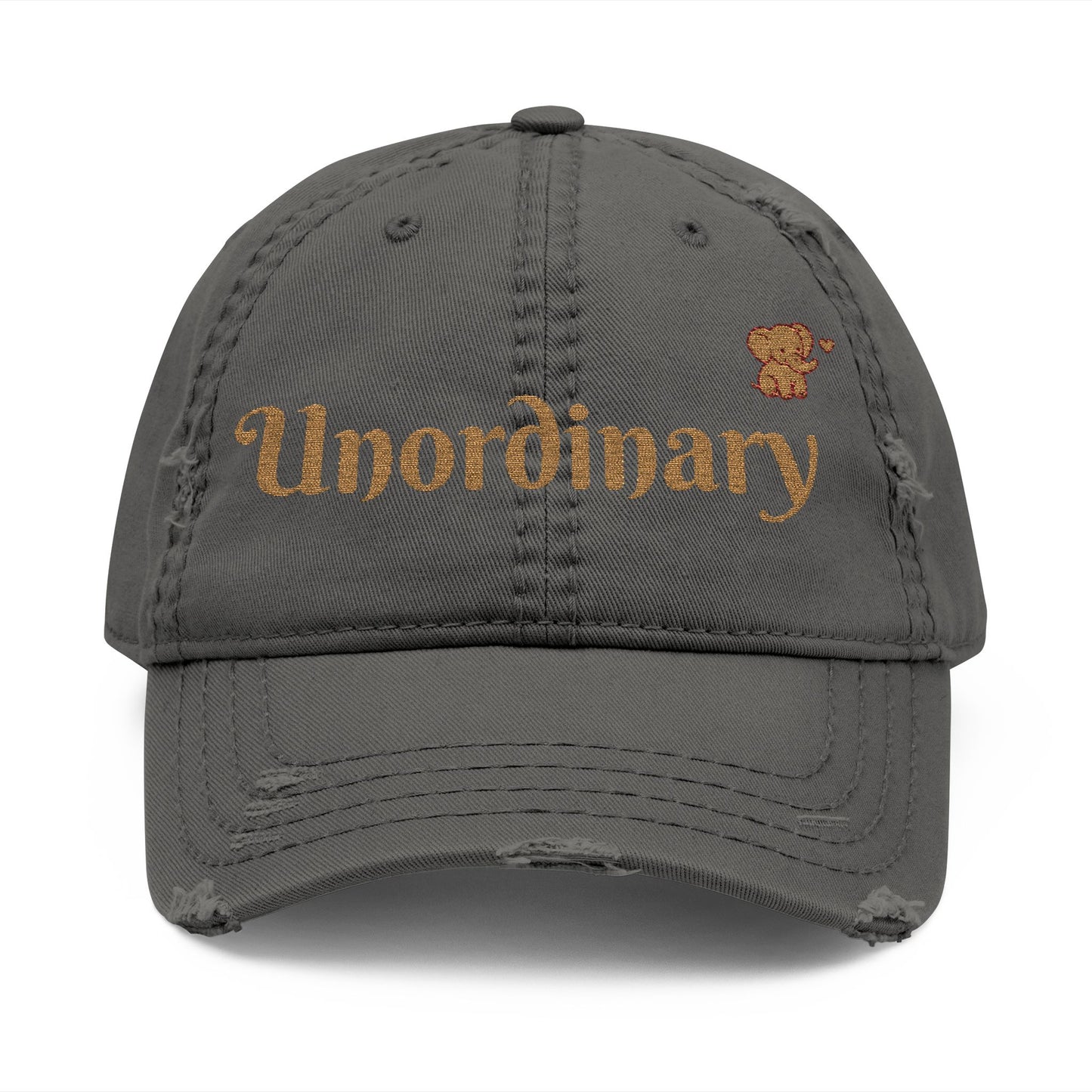 'Unordinary' Embroided Distressed Dad Hat