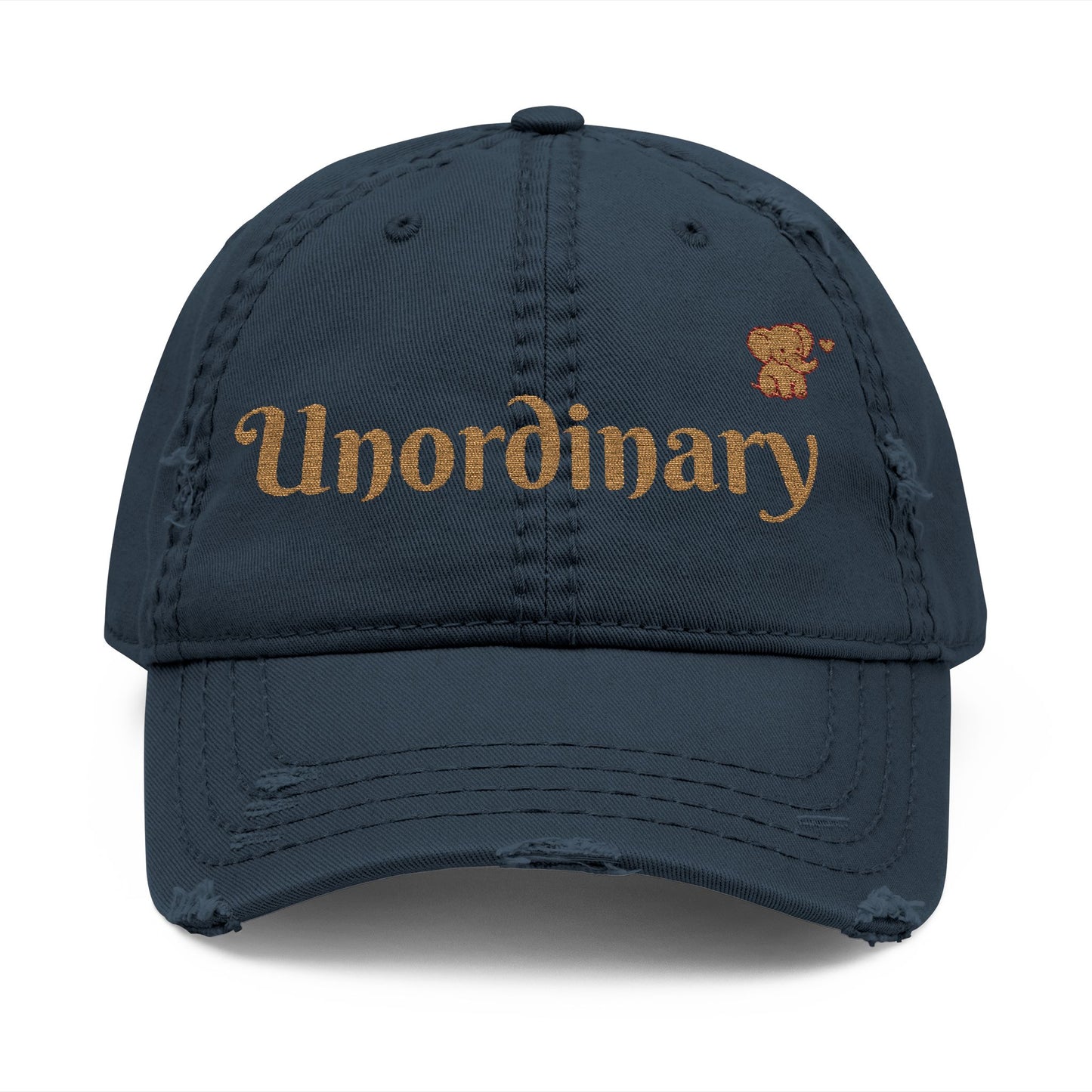 'Unordinary' Embroided Distressed Dad Hat