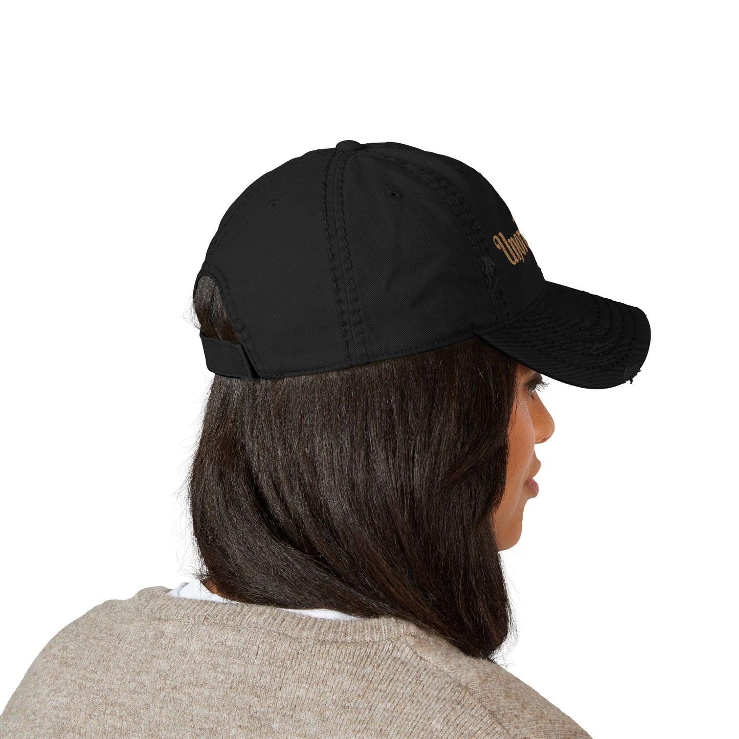 'Unordinary' Embroided Distressed Dad Hat