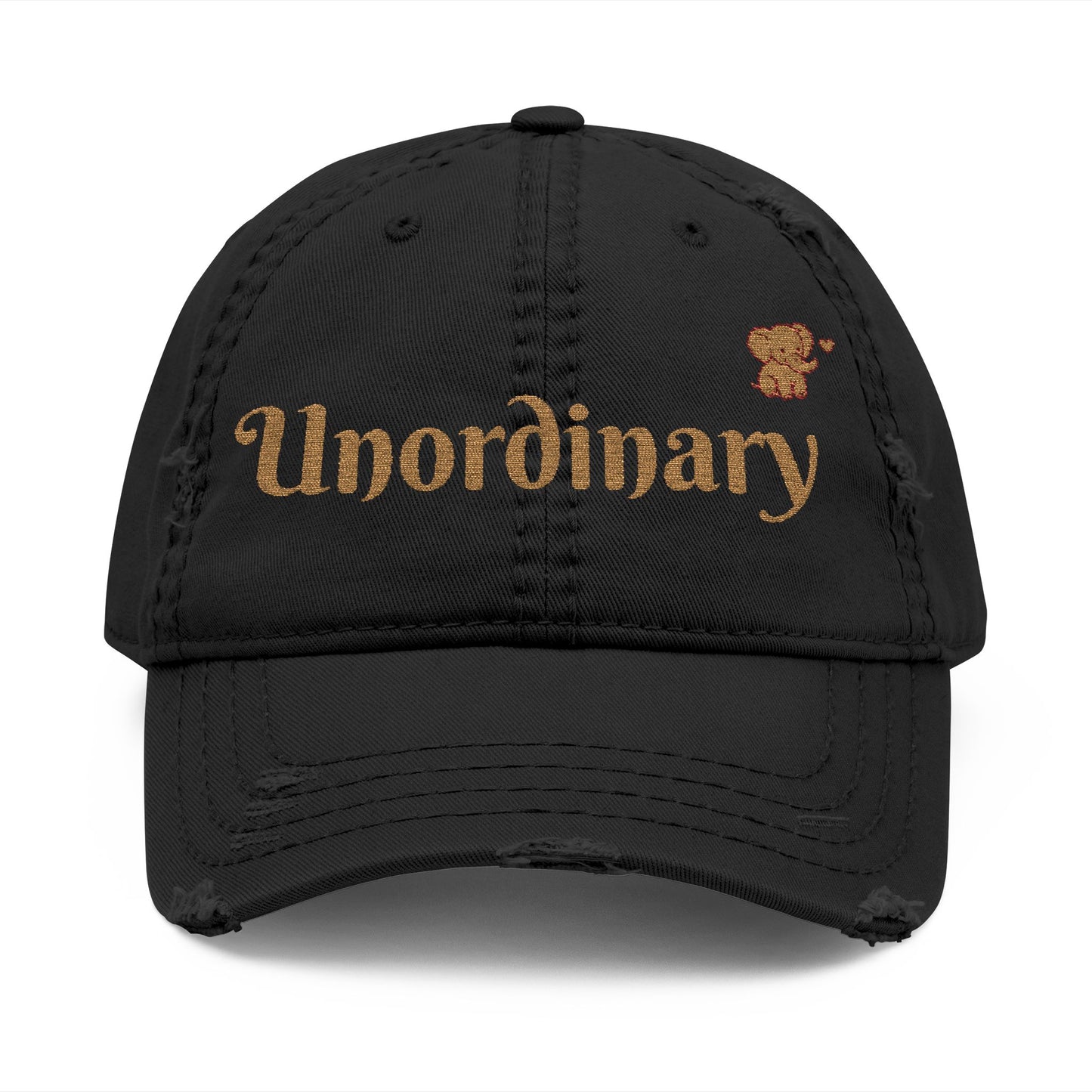 'Unordinary' Embroided Distressed Dad Hat